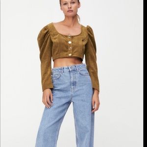 Corduroy Zara crop top